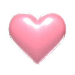Fototapeta premium pink heart isolated on white background