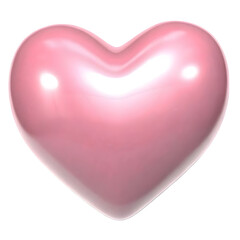 pink heart isolated on white background