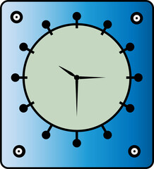 blue alarm clock icon