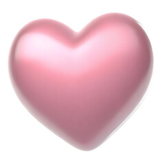 Obraz premium pink heart isolated on white background