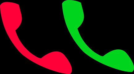 Call receive and reject icons