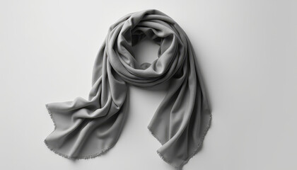 Black and White Image of Draped Scarf
