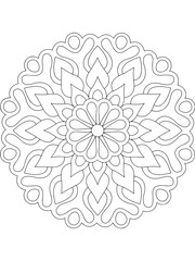 adults flower mandala coloring page