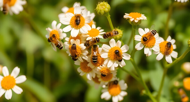 bees on fowers
