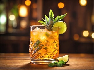 Rustic Mai Tai with a Warm Glow