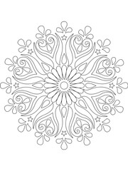 adults and kids flower coloring mandala