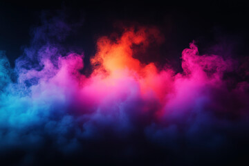 psychedelic colorful smoky rainbow colored abstract isolated background.