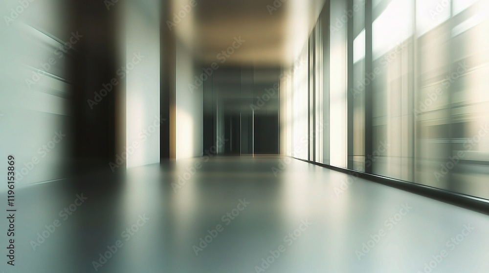 Poster soft blurred abstract office building background with lines