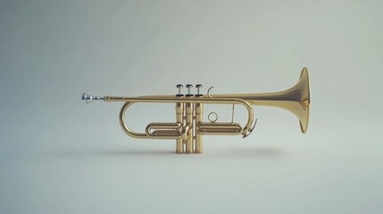 Obraz premium Golden Trumpet Isolated