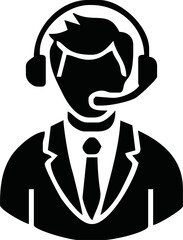 Customer service icon vector. EPS 10 editable vector