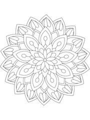 adults and kids flower mandala coloring book