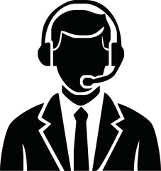 Customer service icon vector. EPS 10 editable vector