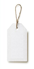 Fototapeta premium Blank white gift tag with twine. (1)