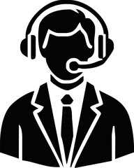 Customer service icon vector. EPS 10 editable vector