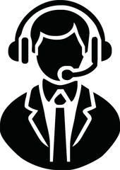 Customer service icon vector. EPS 10 editable vector