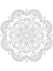 adults flower mandala coloring book