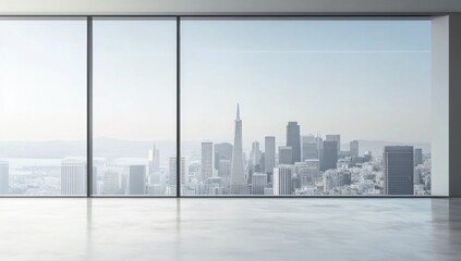 Modern Office with Panoramic City View