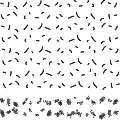 WebTexture in the form of short dashes or spots. There are spotty distortions at the bottom.