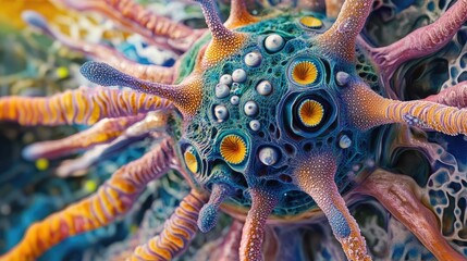 Colorful and abstract viruses
