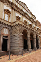 Historic architecture in Salou, Spain, showcases stunning design near the bustling promenade during the daytime