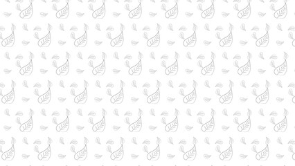 Light art background with silhouette of tropical leaves in line style. Trendy contemporary floral nature shape. Botanical pattern for wallpaper design, decor, print, textile, interior