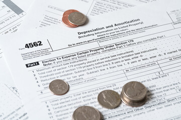 Form 4562, Depreciation and Amortization, IRS Tax Document Close-Up