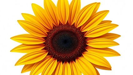 Fototapeta premium one sun flawers illustrated vector with white background