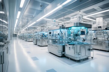 High-tech biotech facility architecture laboratory building.