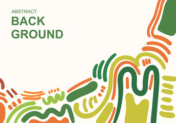 Obraz premium Background. Line scribble abstract shapes, modern pattern, for printing. Poster, wallpaper