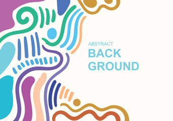 Background. Line scribble abstract shapes, modern pattern, for printing. Poster, wallpaper