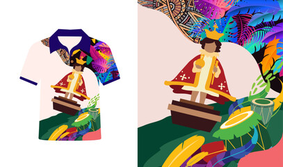 Sinulog Cebu: Cultural Editable Vector Design and shirt mockup