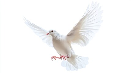 Fototapeta premium White Dove in Flight