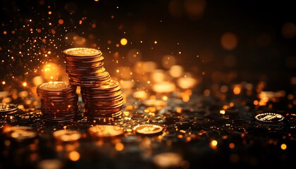 Stock market graph with increasing chart displayed digitally