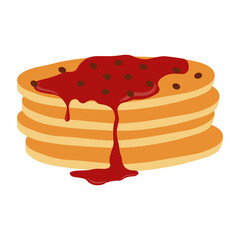 National Pancake Day Celebration. Vector Illustration in Cartoon Style.