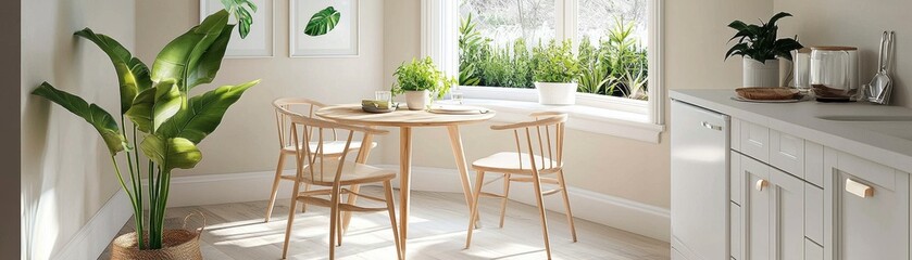 Cozy dining experience in a sunlit kitchen home decor interior design modern bright relaxed atmosphere