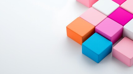 Colorful Cubes Abstract Background