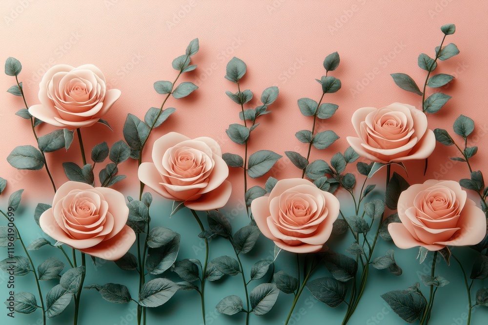 Aufkleber reduce the flowers so that it becomes a throne-like frame to the image and leave more empty white sp