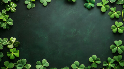 St Patrick's Day Background with Shamrocks, clover, st patricks day, irish, ireland, green