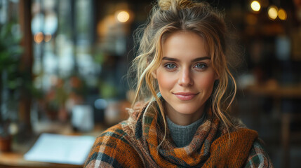 A professional confidently working on a presentation in a coworking space, embodying their dream job