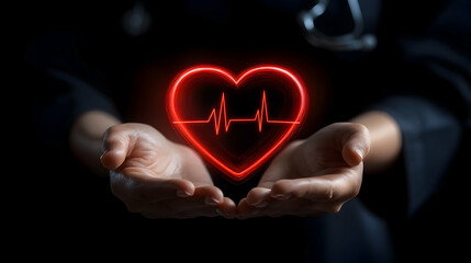 Heartbeat in Hands, health, healthcare, medical, doctor, holding