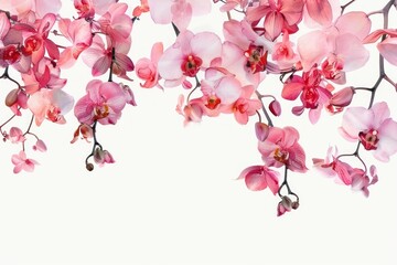 Naklejka premium Vibrant pink orchid flowers bloom