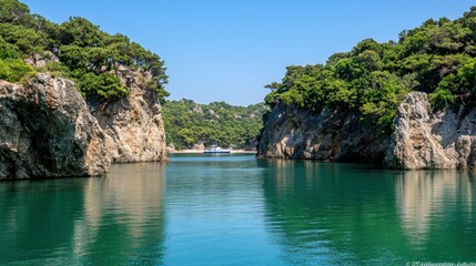 Serene Bay with Crystal Clear Water