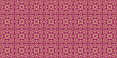 Islamic Seamless geometric pattern in authentic arabian Subtle simple golden islamic design style. 