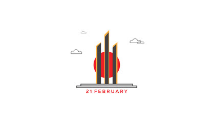 21 February international mother language day. Vector template Design for banner, greeting card, poster, prints, social media post ,flyer , T shirt with background.