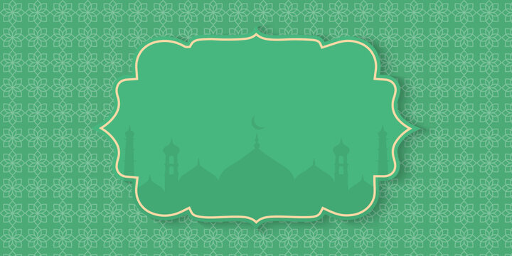Collection of modern style Eid Al-Fitr Mubarak Ramadan Mubarak greeting cards with Windows and arches, Islamic Style Greeting Background  with Arabic Ornaments.
