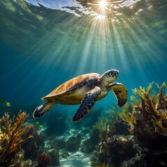 Obraz premium Exploring the Magical Seaweed Grove