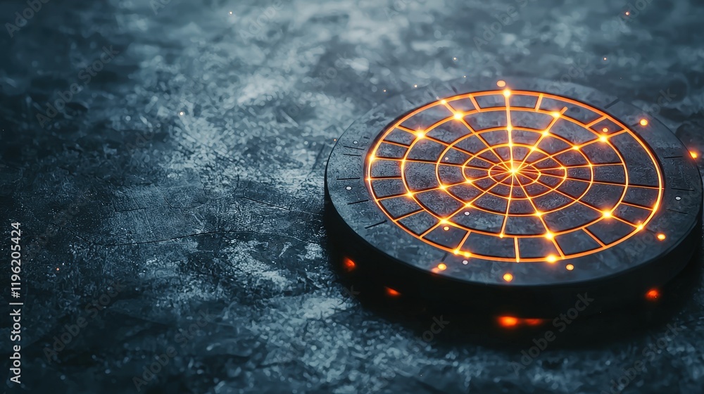 Aufkleber circular sudoku grid glowing with patterns of creativity and logic