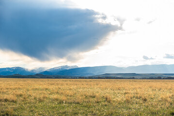 Bright Sunlight Behind Dark Clouds