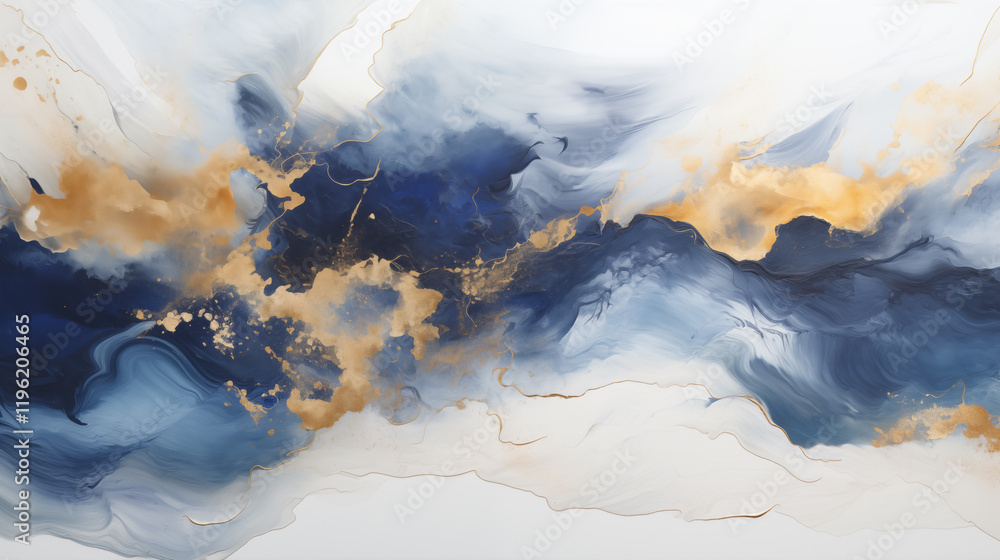 Aufkleber  Marble effect background. Fluid art texture. Backdrop with abstract mixing paint effect. Mixed paints for interior poster.