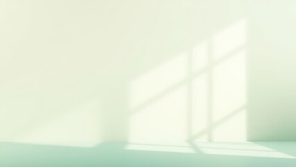 there is a white wall with a window and a chair in it